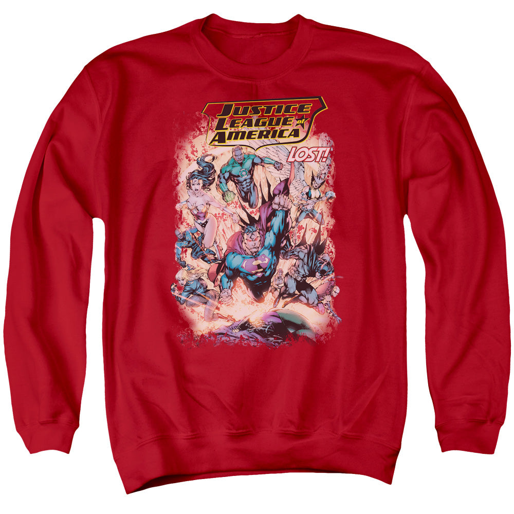 Jla - Lost - Adult Crewneck Sweatshirt - Red