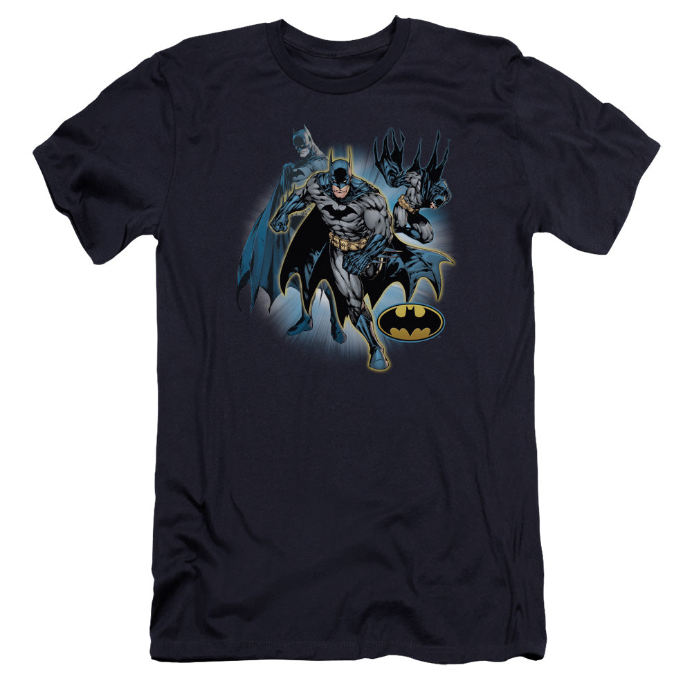Jla - Batman Collage-premuim Canvas Adult Slim Fit 30/1 - Navy
