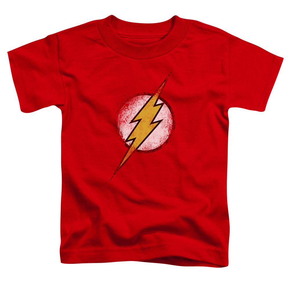 Jla - Destroyed Flash Logo - Short Sleeve Toddler Tee - Red T-shirt
