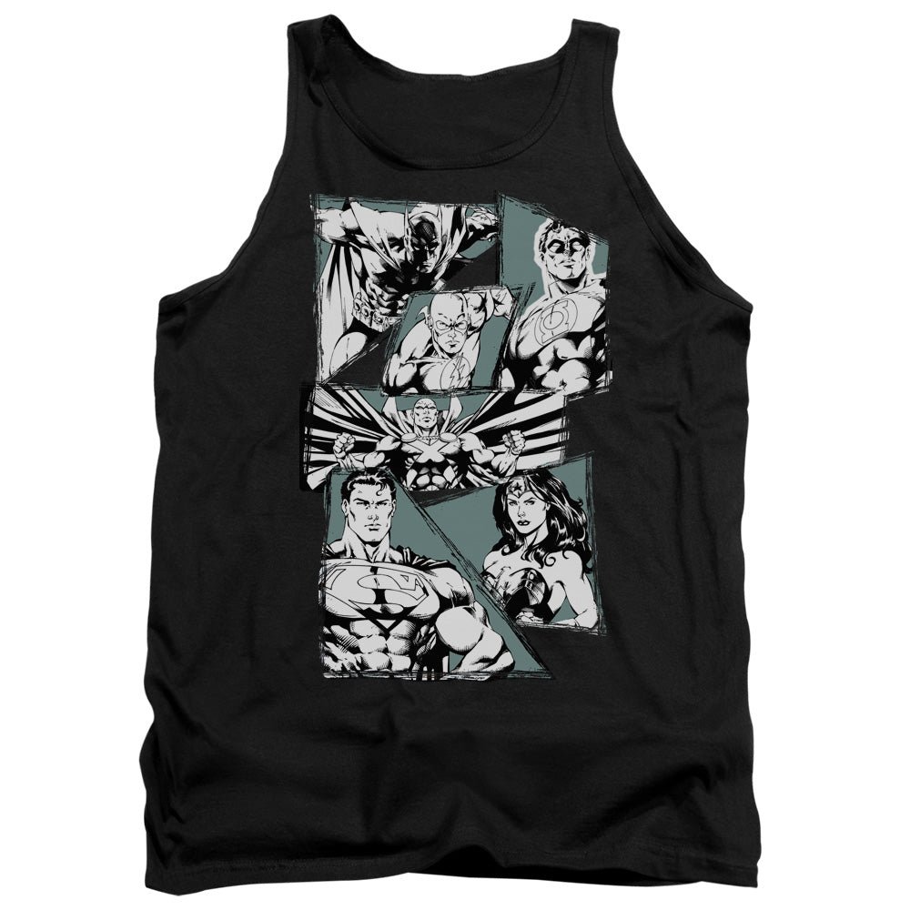 Jla A Mighty League - Adult Tank - Black