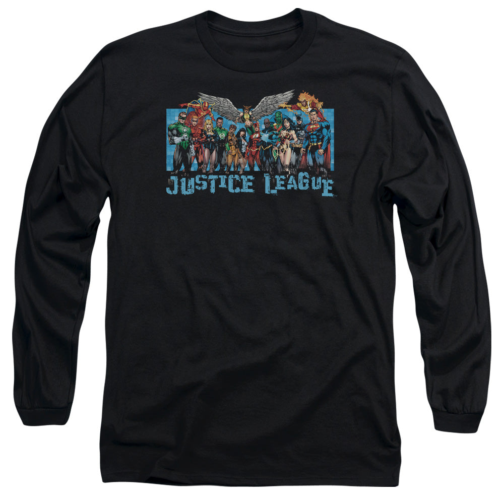 Jla - League Lineup - Long Sleeve Adult 18/1 - Black T-shirt