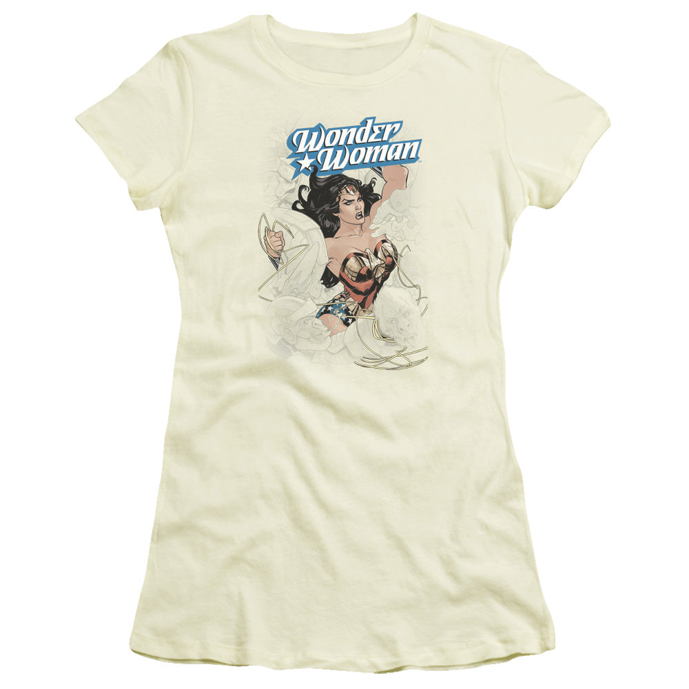 Dco Jla - Ww #14 Cover - Short Sleeve Junior Sheer - Cream T-shirt
