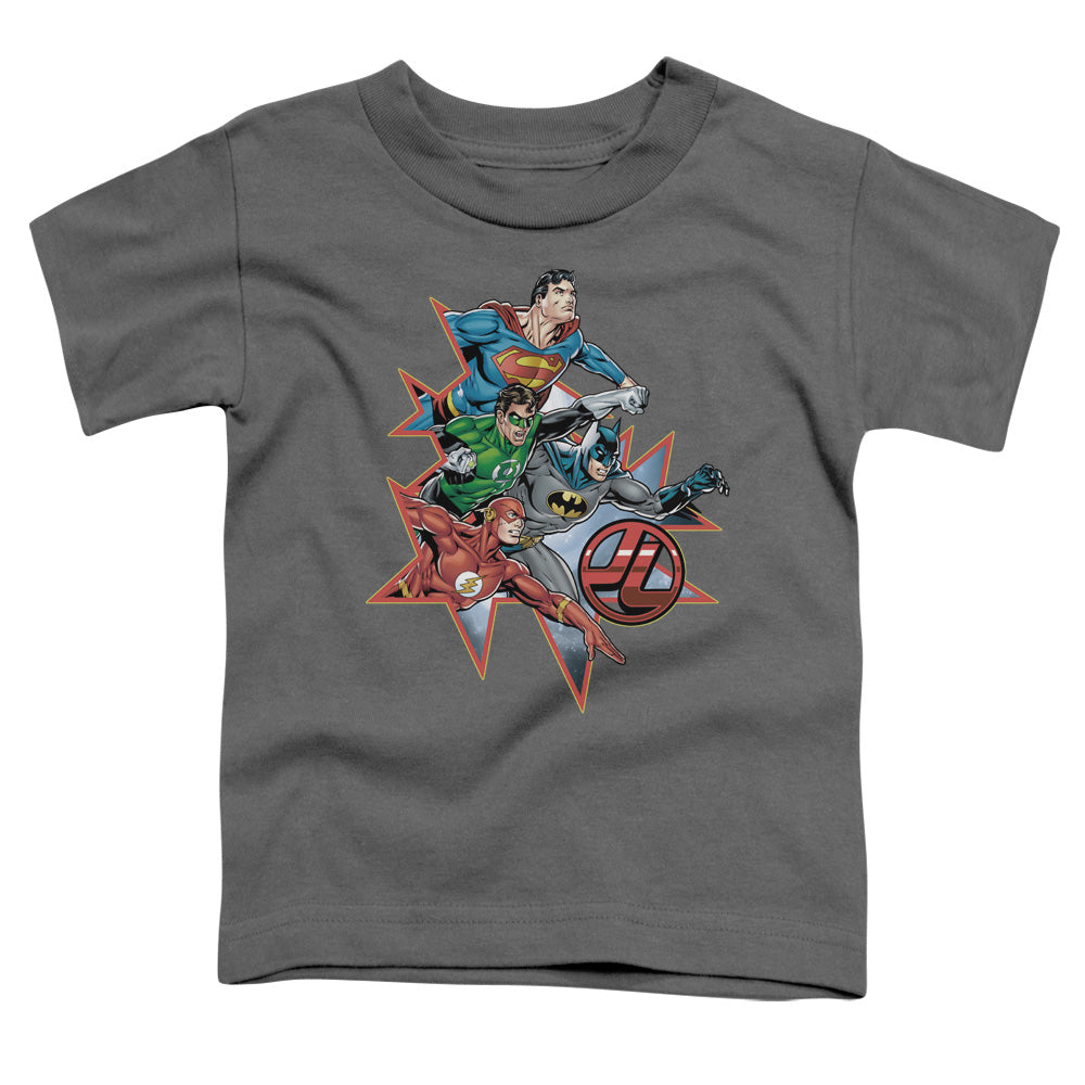Jla - Starburst - Short Sleeve Toddler Tee - Charcoal T-shirt