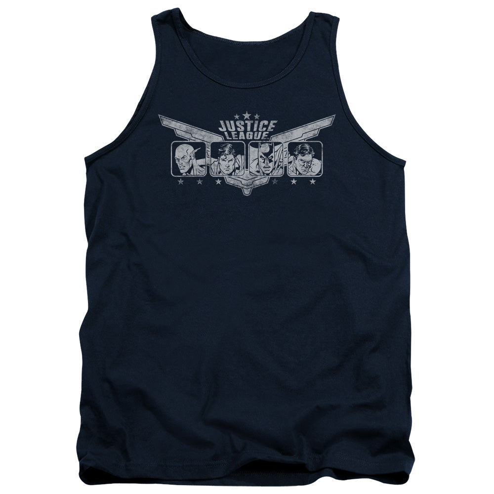 Jla - Justice Wings - Adult Tank - Navy