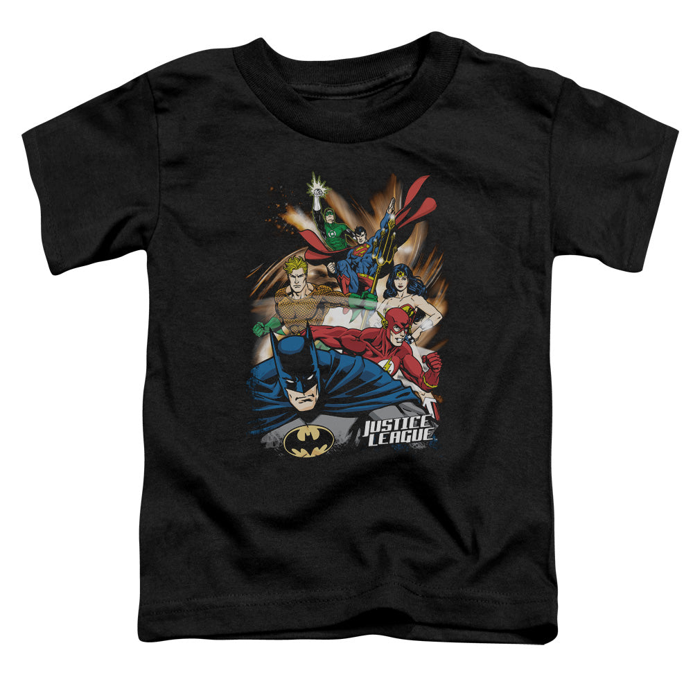 Jla - Starburst - Short Sleeve Toddler Tee - Black T-shirt