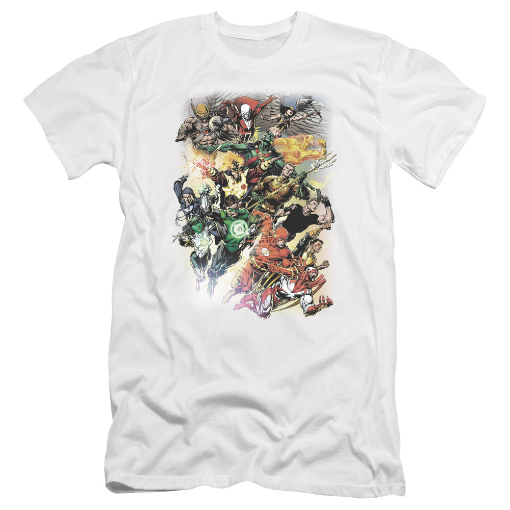 Jla - Brightest Day #0-premuim Canvas Adult Slim Fit 30/1 - White