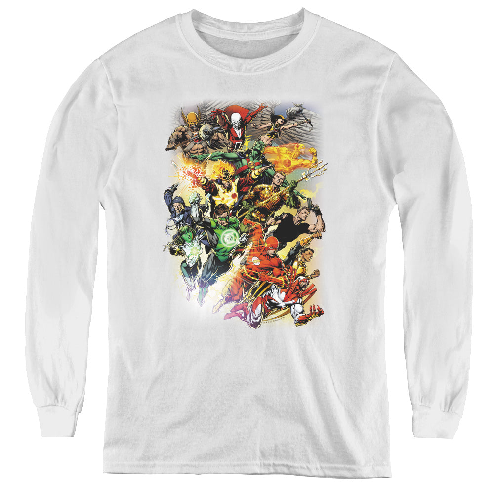 Jla - Brightest Day #0 - Youth Long Sleeve Tee - White