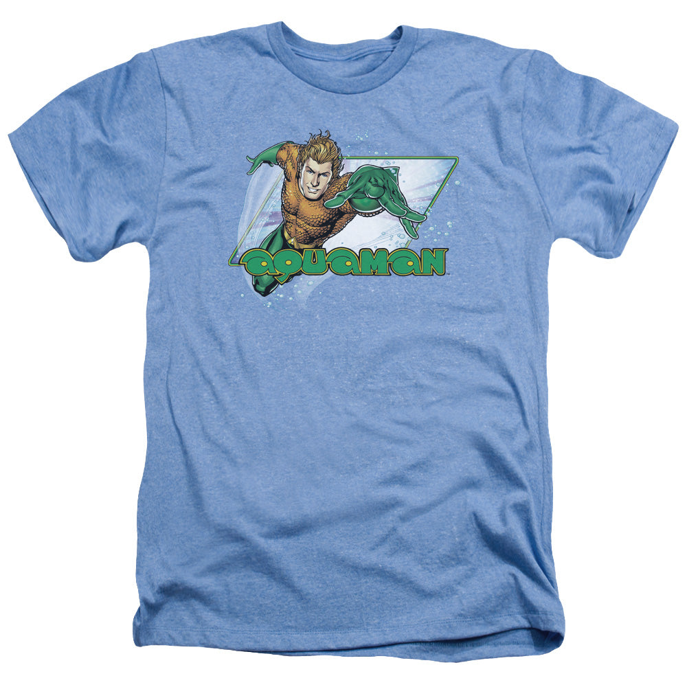 Jla - Aquaman - Adult Heather - Light Blue