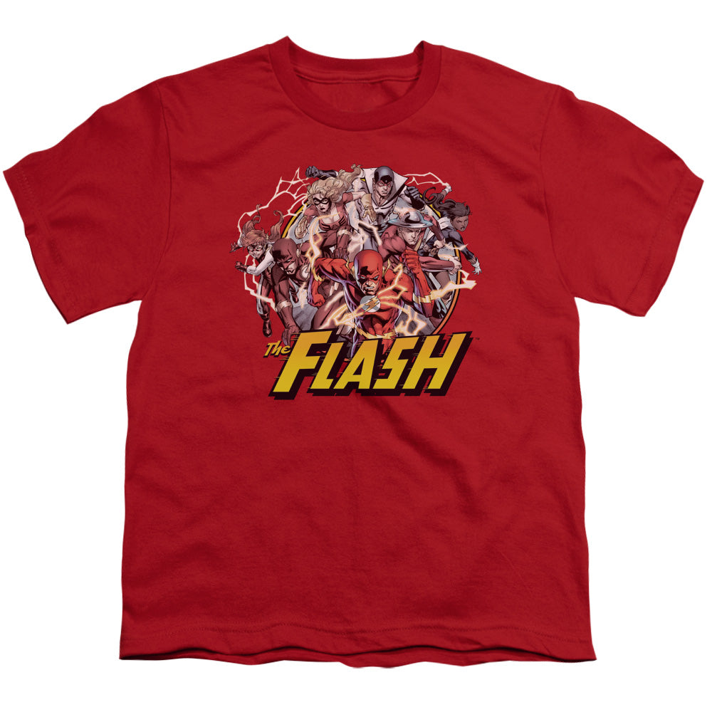 Jla - Flash Family - Short Sleeve Youth 18/1 - Red T-shirt