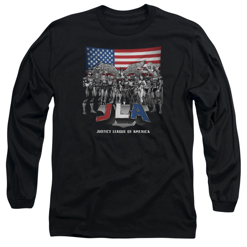 Jla - All American League - Long Sleeve Adult 18/1 - Black T-shirt