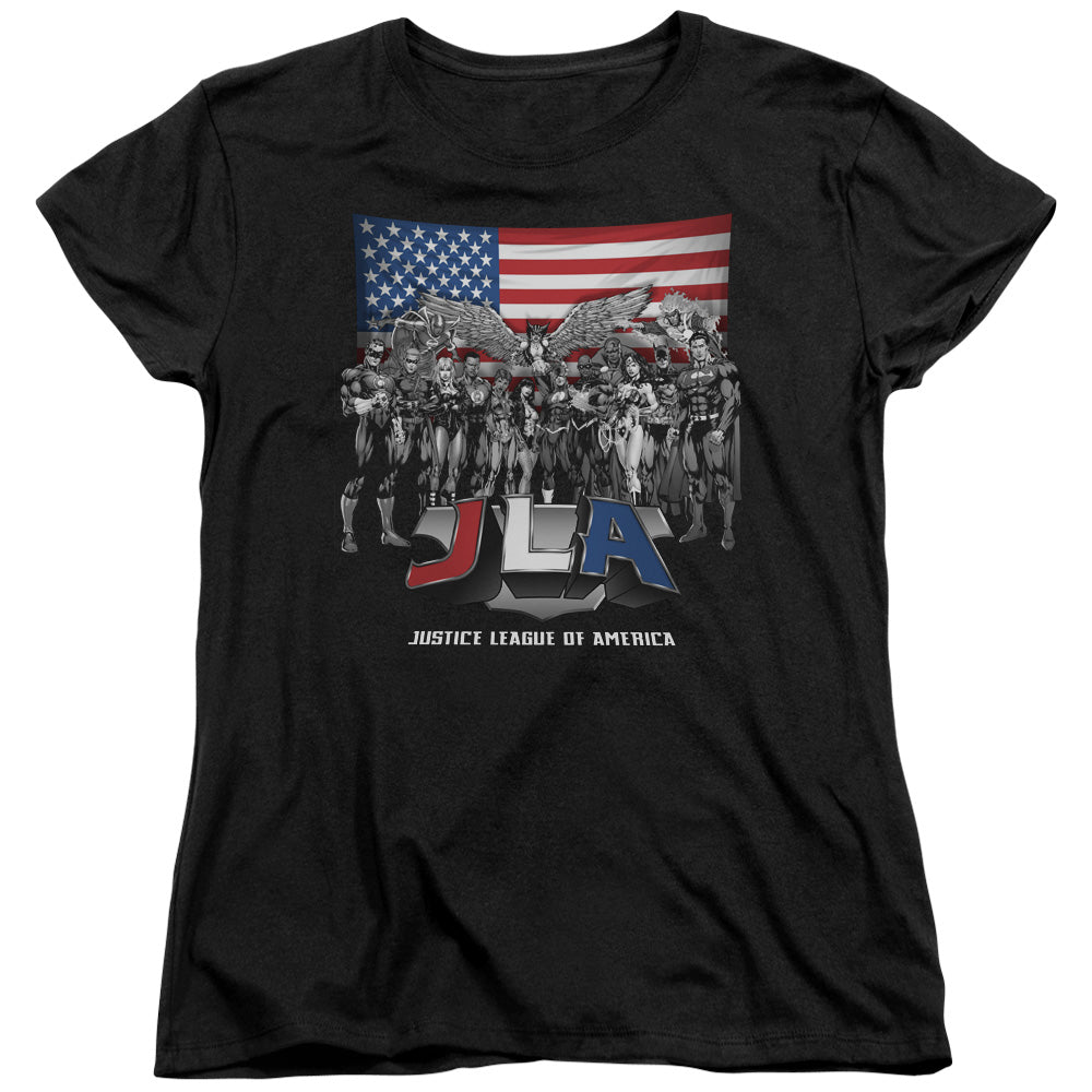 Jla - All American League - Short Sleeve Womens Tee - Black T-shirt