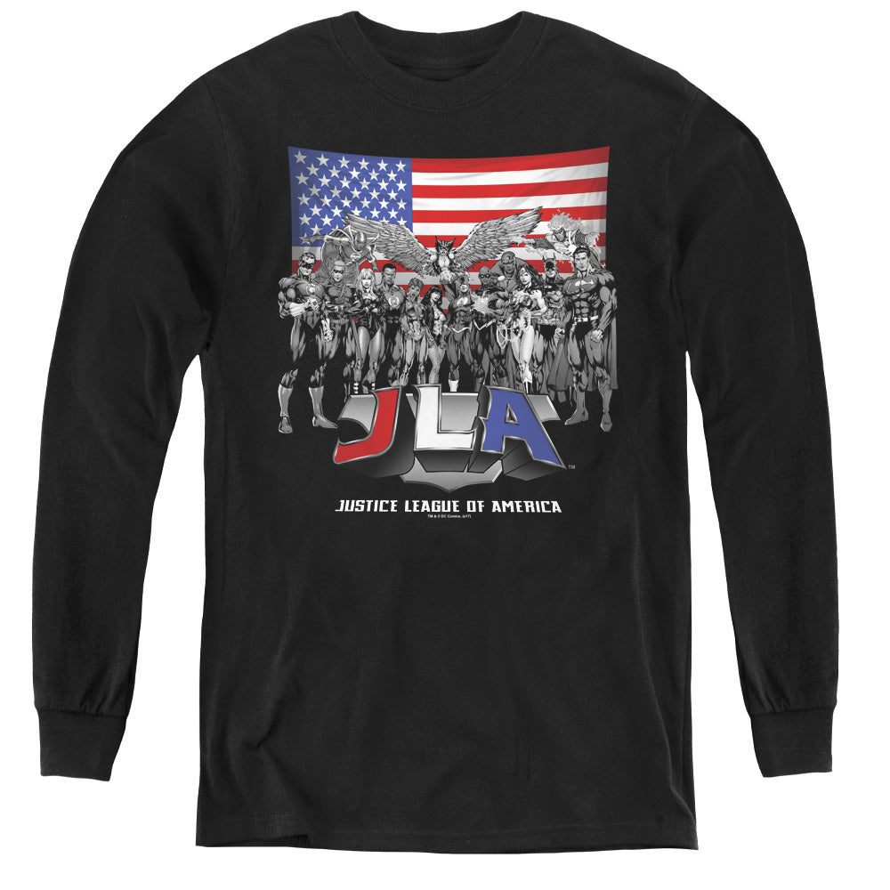 Jla - All American League - Youth Long Sleeve Tee - Black