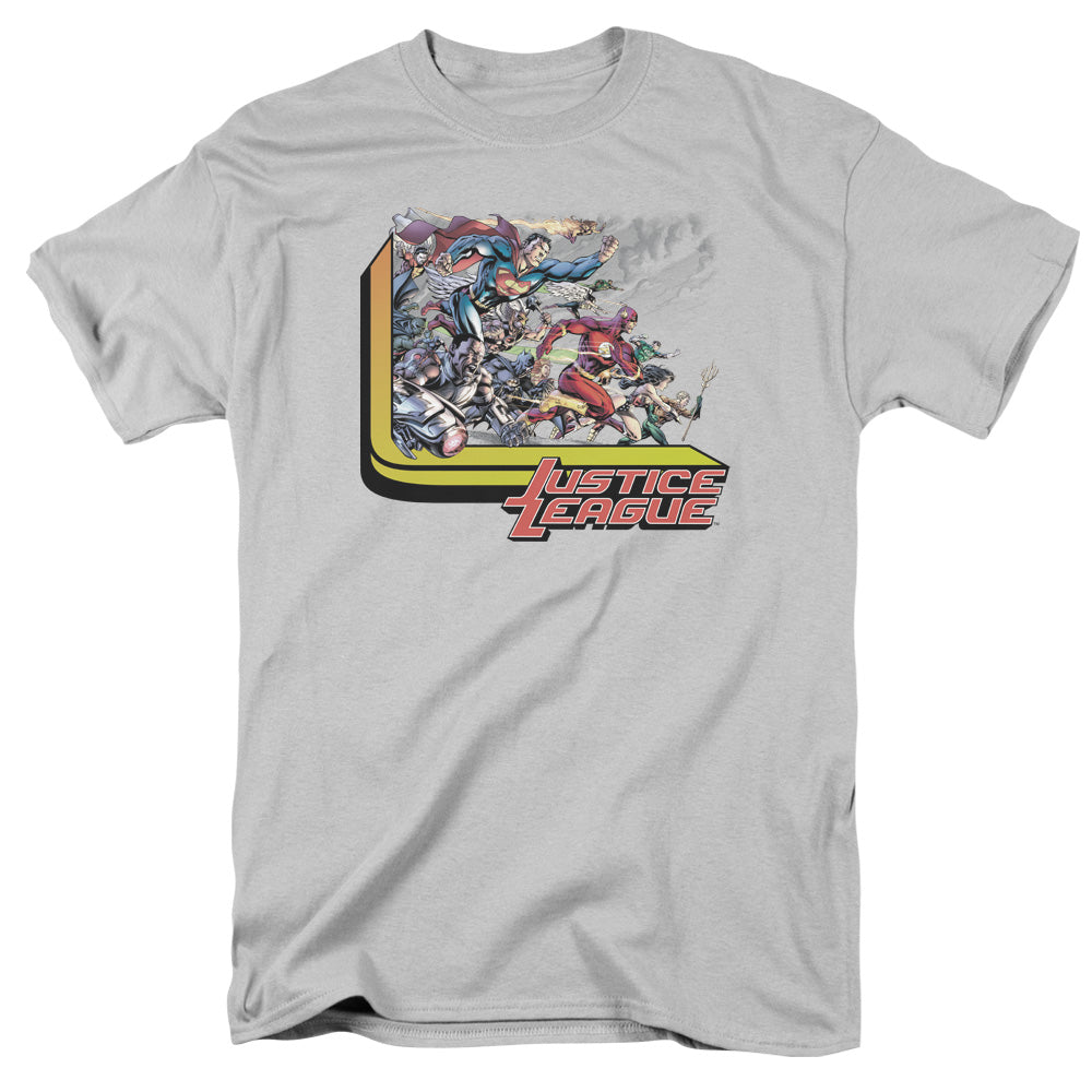 Jla - Ready To Fight - Short Sleeve Adult 18/1 - Silver T-shirt