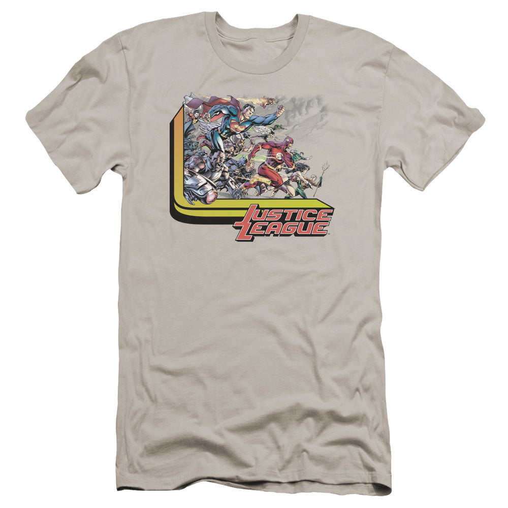 Jla - Ready To Fight-premuim Canvas Adult Slim Fit 30/1 - Silver