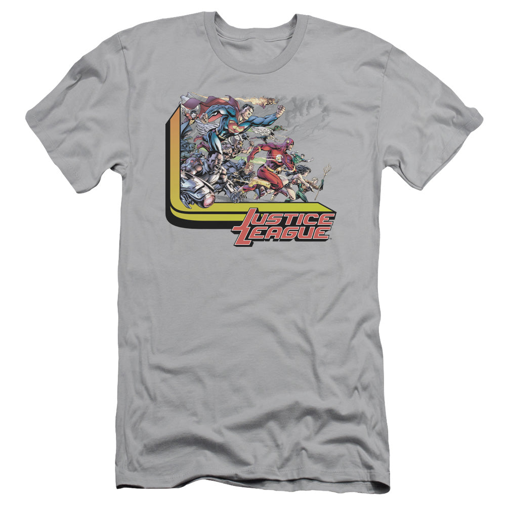 Jla - Ready To Fight - Short Sleeve Adult 30/1 - Silver T-shirt