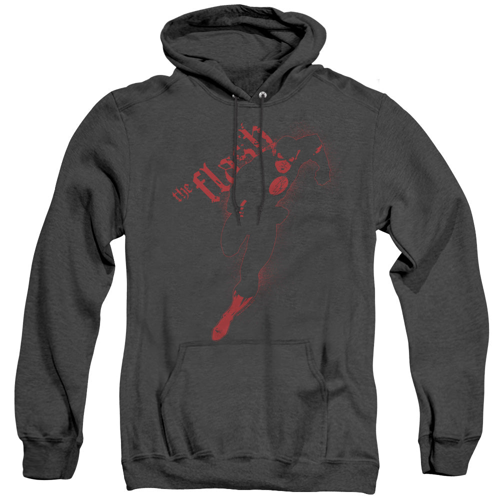 Jla - Flash Darkness - Adult Heather Hoodie - Black