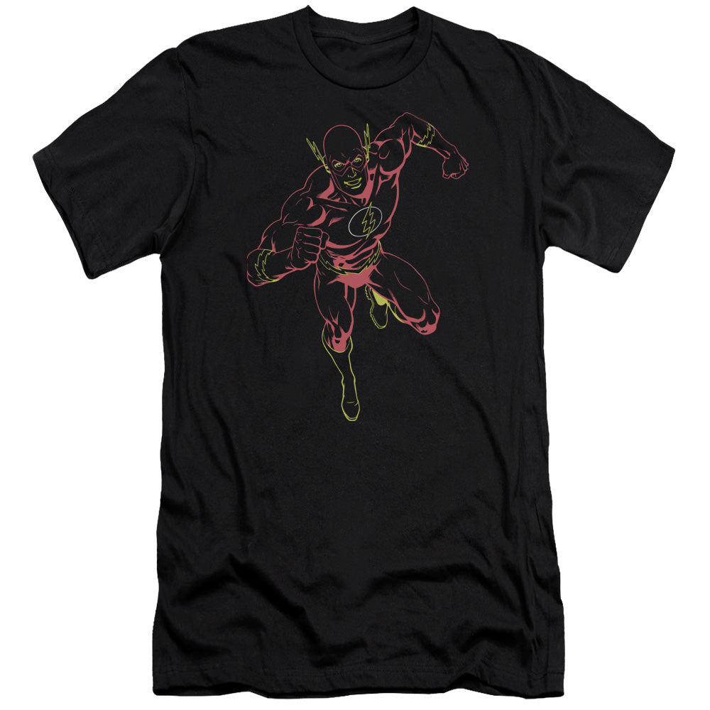 Jla - Neon Flash - Short Sleeve Adult 30/1 - Black T-shirt