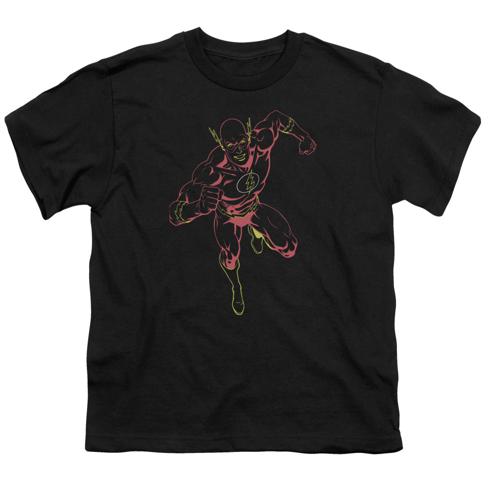 Jla - Neon Flash - Short Sleeve Youth 18/1 - Black T-shirt