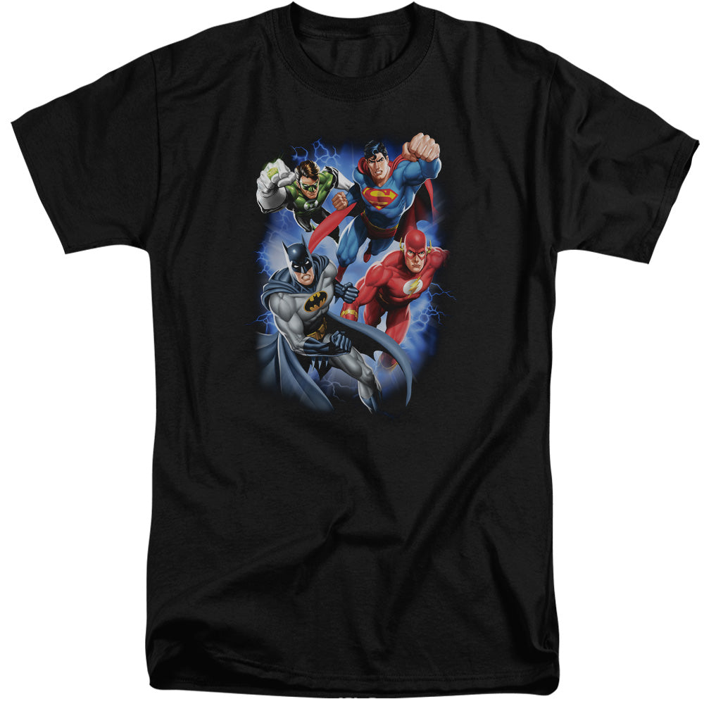 Jla - Storm Makers - Short Sleeve Adult Tall - Black T-shirt