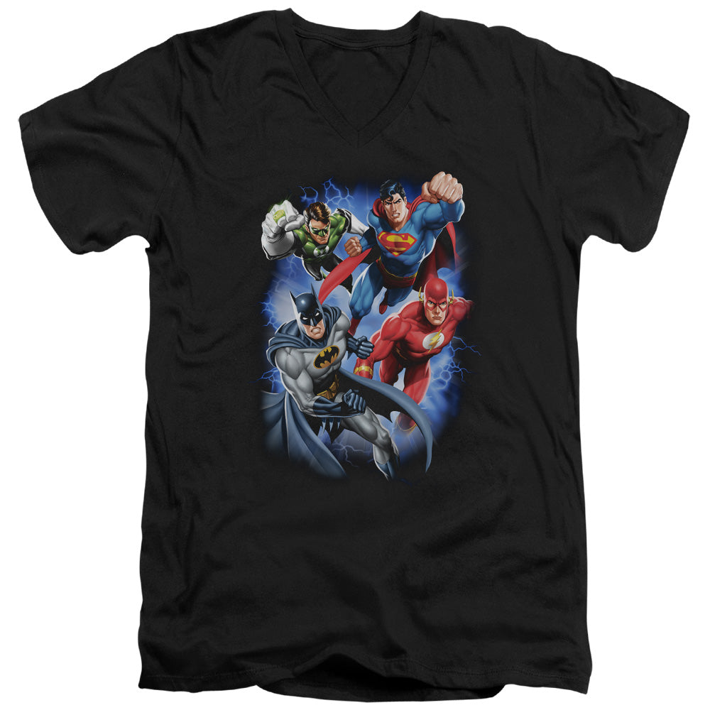 JLA STORM MAKERS - S/S ADULT V-NECK - BLACK T-Shirt