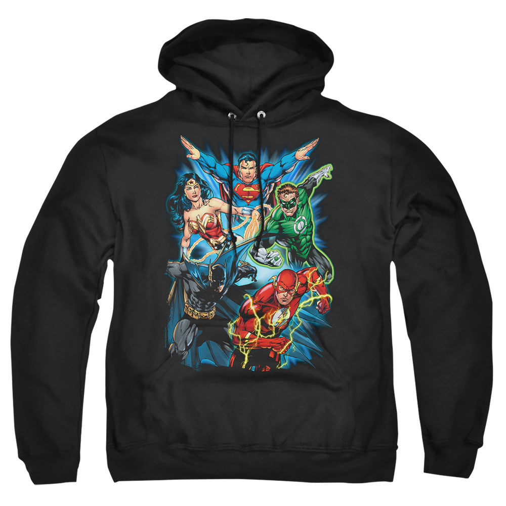 Jla - Jl Assemble - Adult Pull-over Hoodie - Black