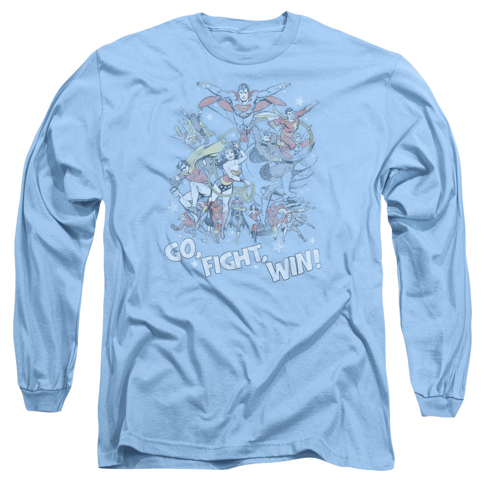 Jla - Go Fight Win - Long Sleeve Adult 18/1 - Carolina Blue T-shirt