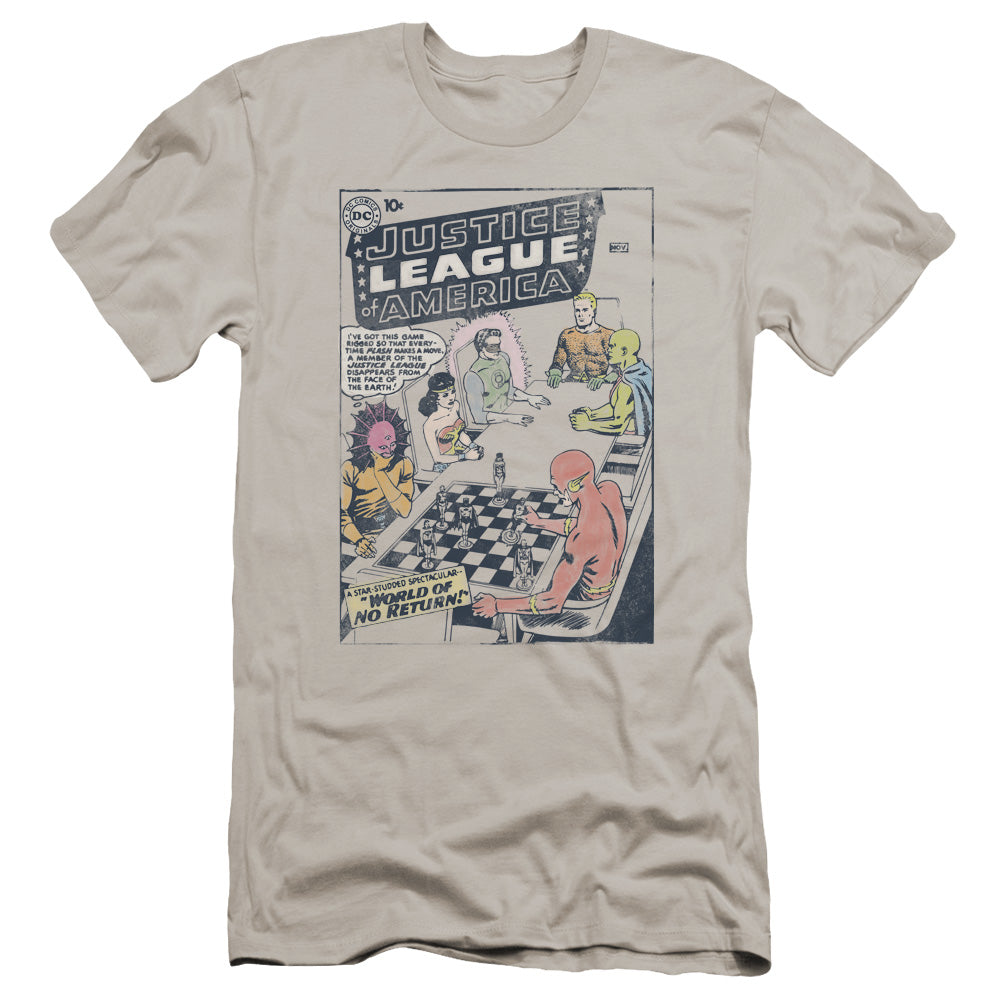 Jla - World Of No Return-premuim Canvas Adult Slim Fit 30/1 - Silver