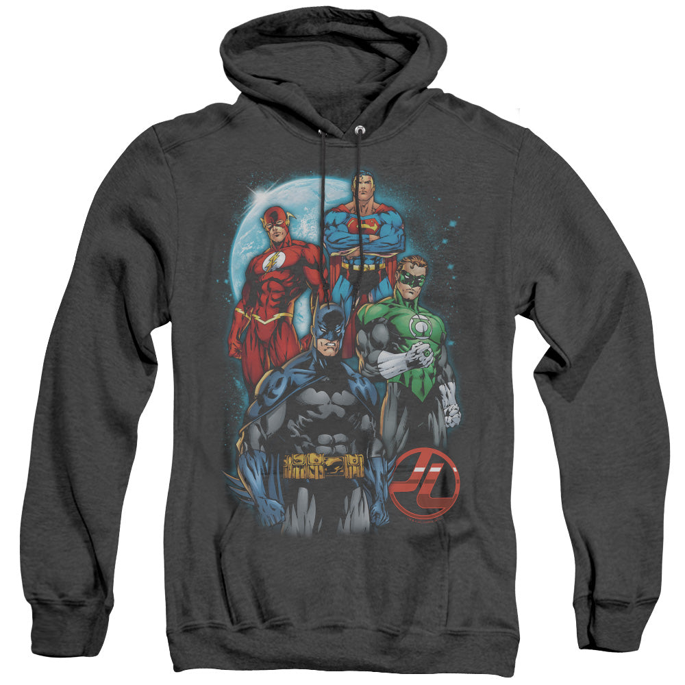 Jla - The Four - Adult Heather Hoodie - Black