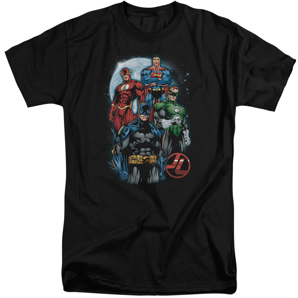 Jla - The Four - Short Sleeve Adult Tall - Black T-shirt