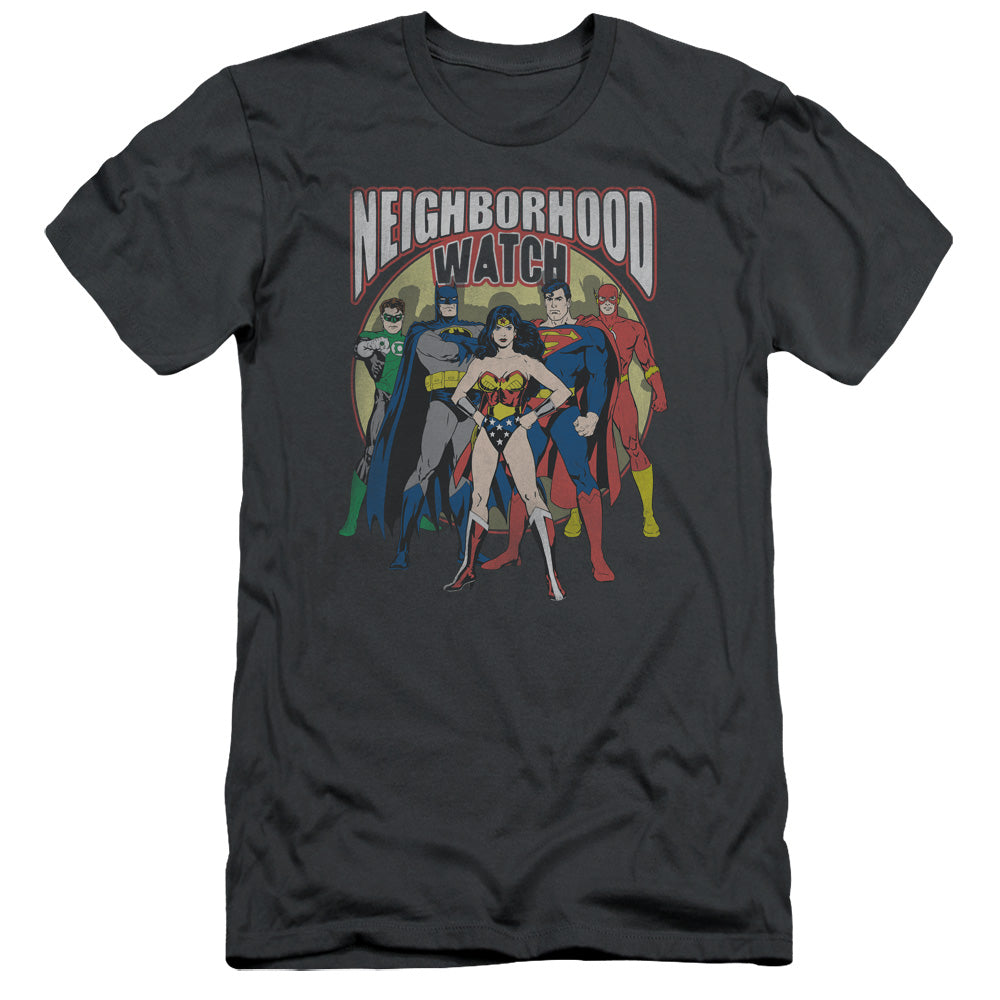 Jla - Neighborhood Watch - Short Sleeve Adult 30/1 - Charcoal T-shirt