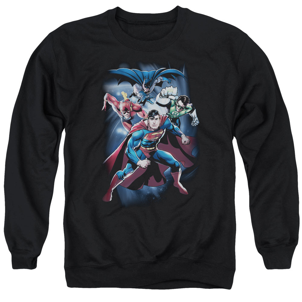 Jla - Cosmic Crew - Adult Crewneck Sweatshirt - Black