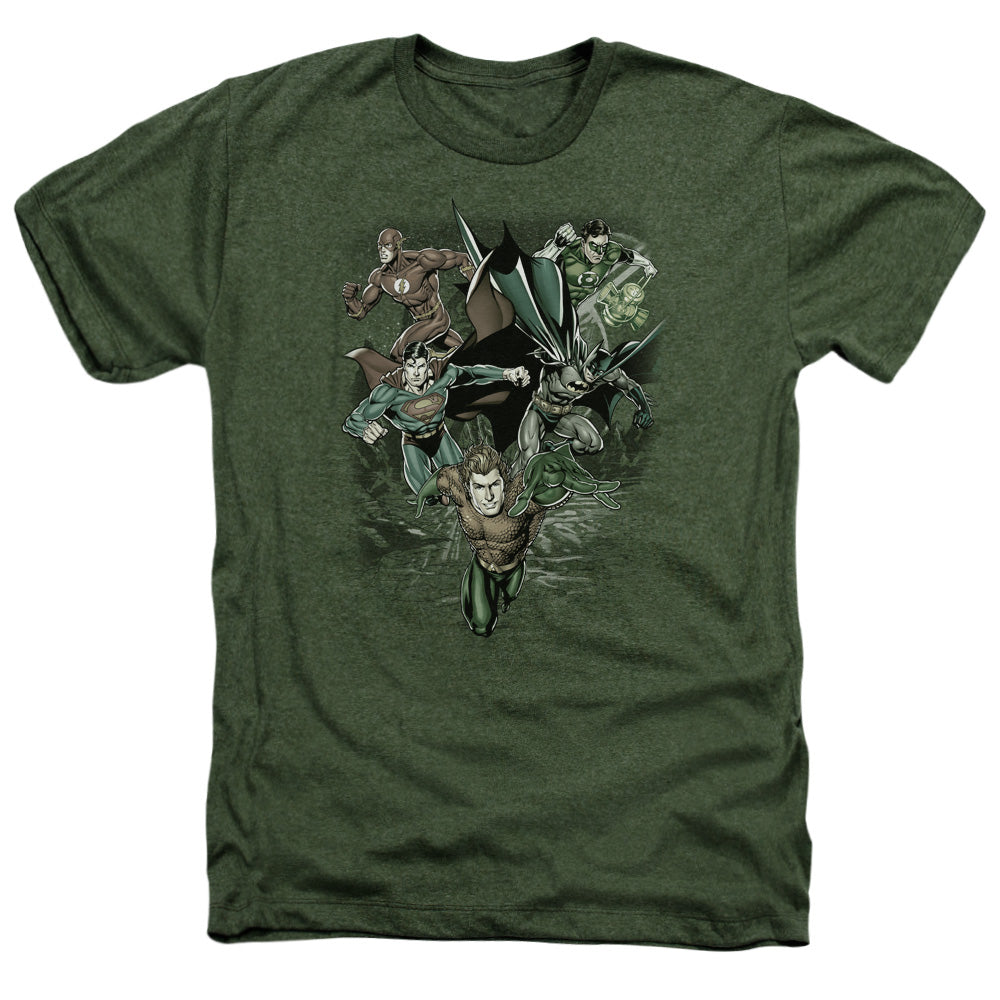 Jla - Spacing Out - Adult Heather - Military Green