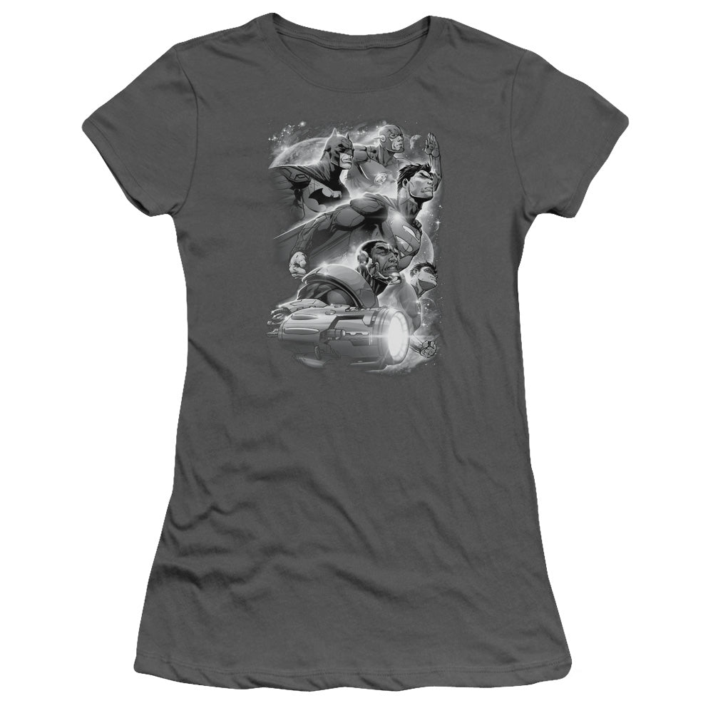 Jla - Atmospheric - Short Sleeve Junior Sheer - Charcoal T-shirt