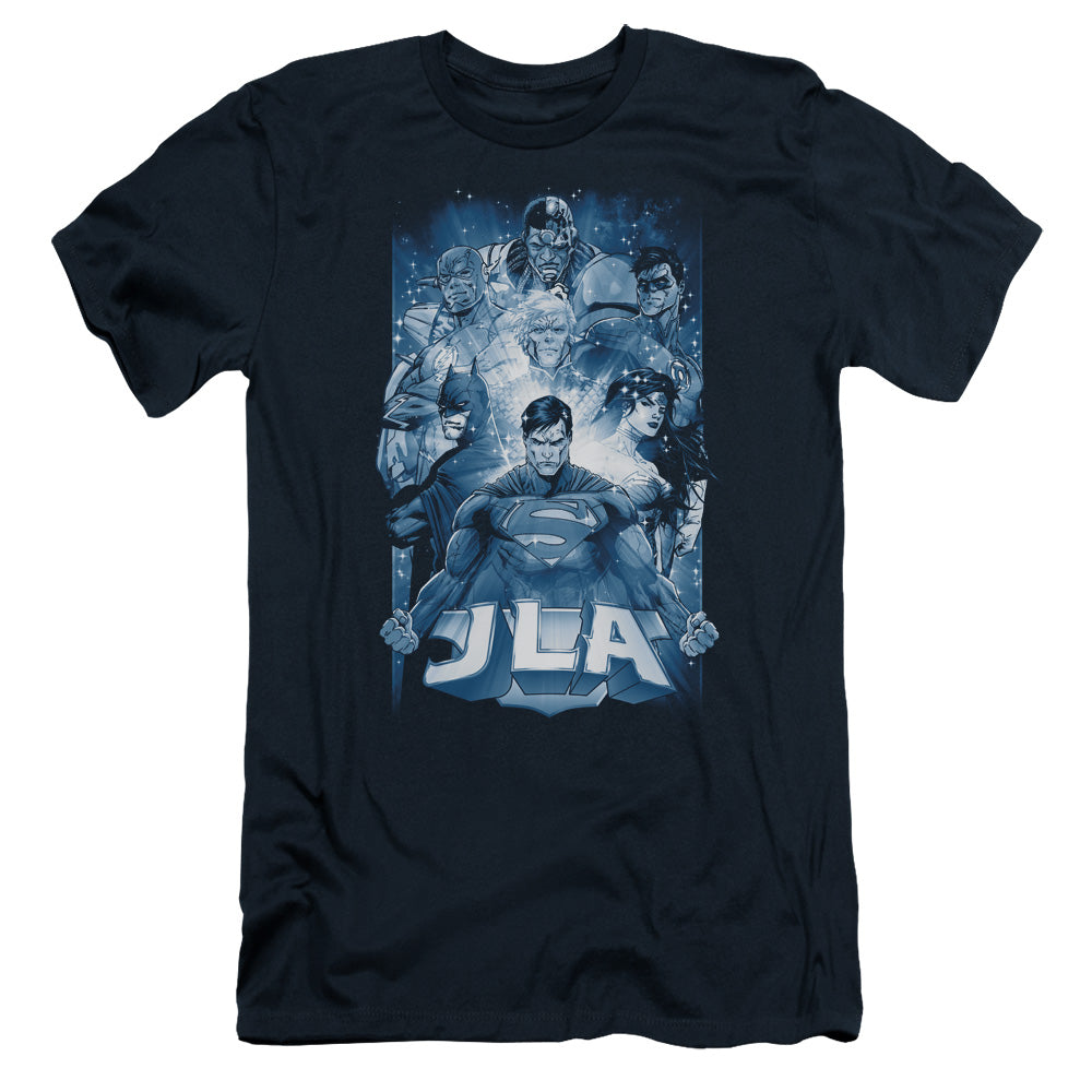 Jla - Burst - Short Sleeve Adult 30/1 - Navy T-shirt