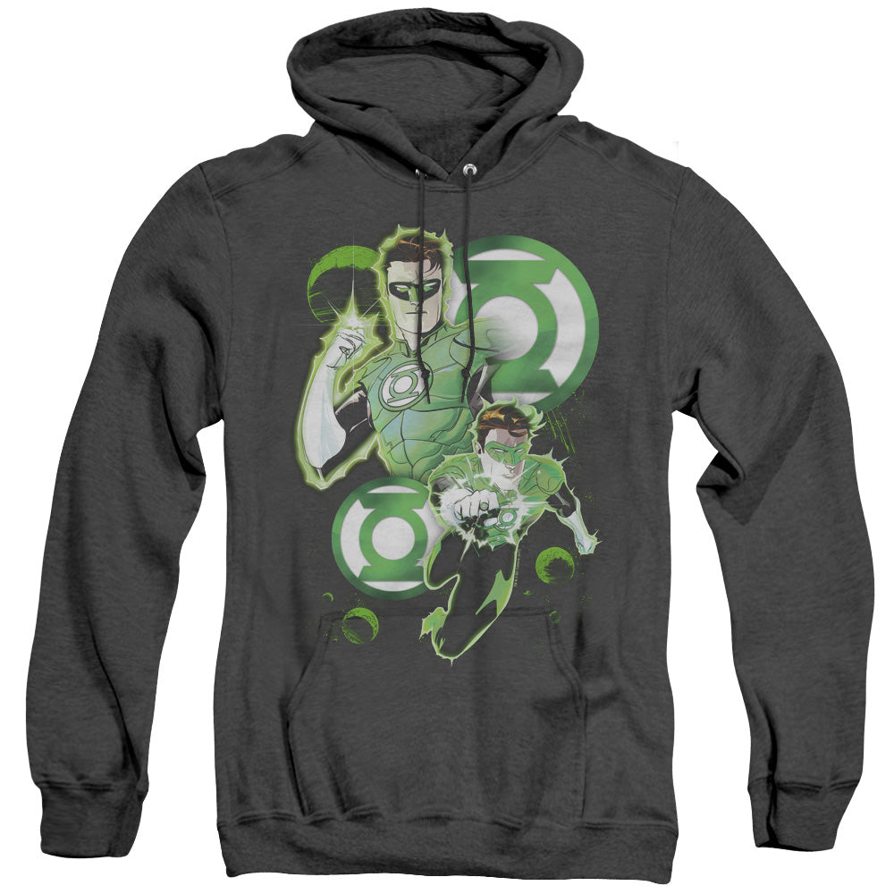Jla - Gl In Action - Adult Heather Hoodie - Black