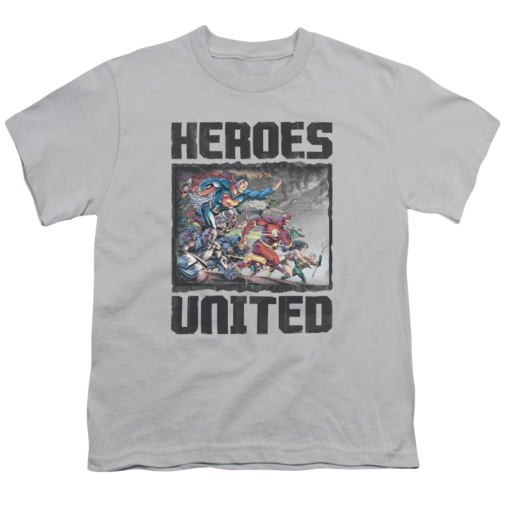Jla - The Charge - Short Sleeve Youth 18/1 - Silver T-shirt