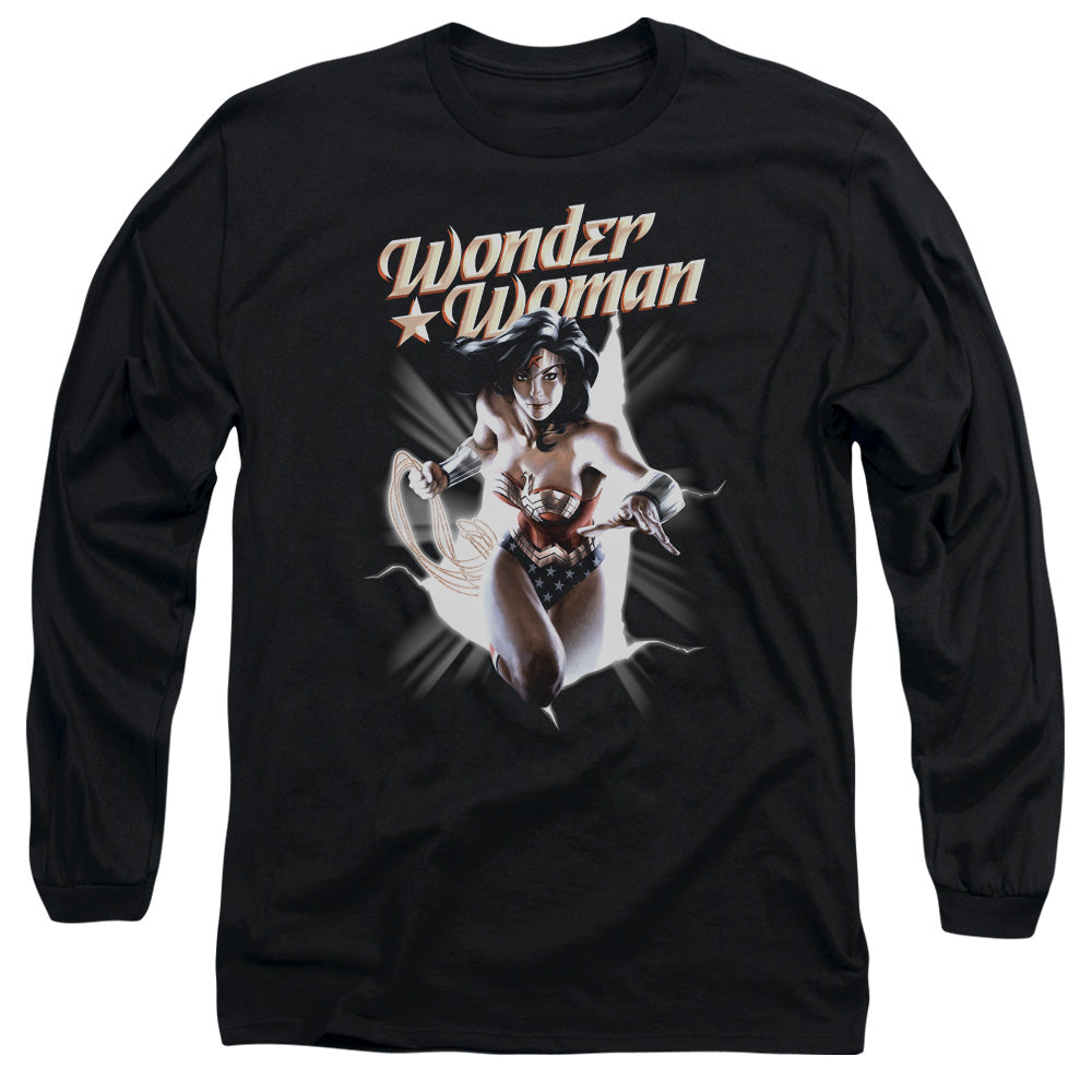 Jla - Ww Break Out - Long Sleeve Adult 18/1 - Black T-shirt