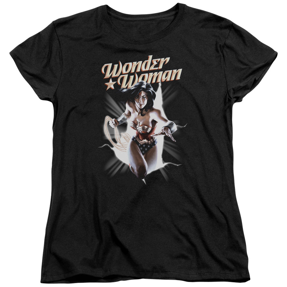 Jla - Ww Break Out - Short Sleeve Womens Tee - Black T-shirt