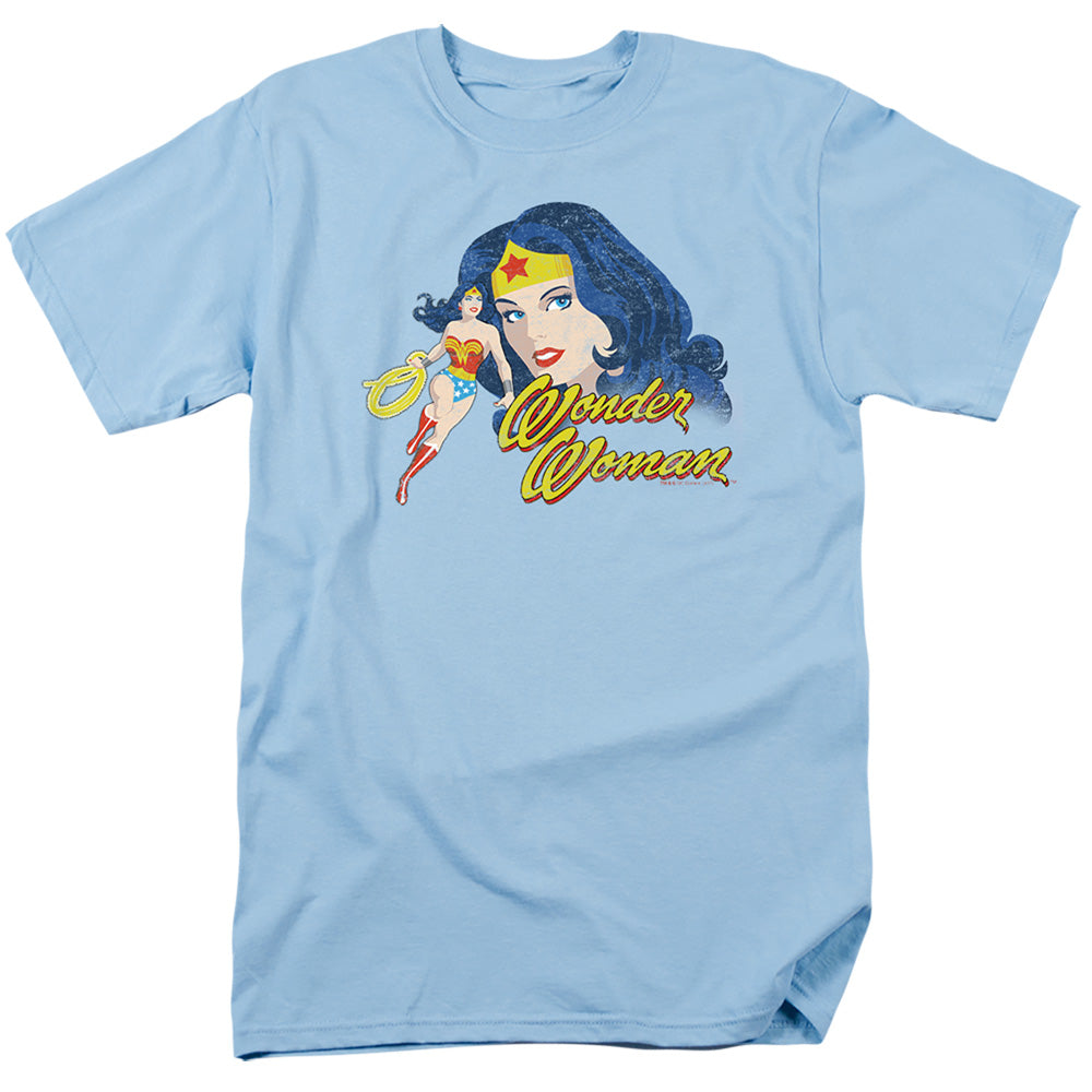 Jla - Portrait - Short Sleeve Adult 18/1 - Light Blue T-shirt