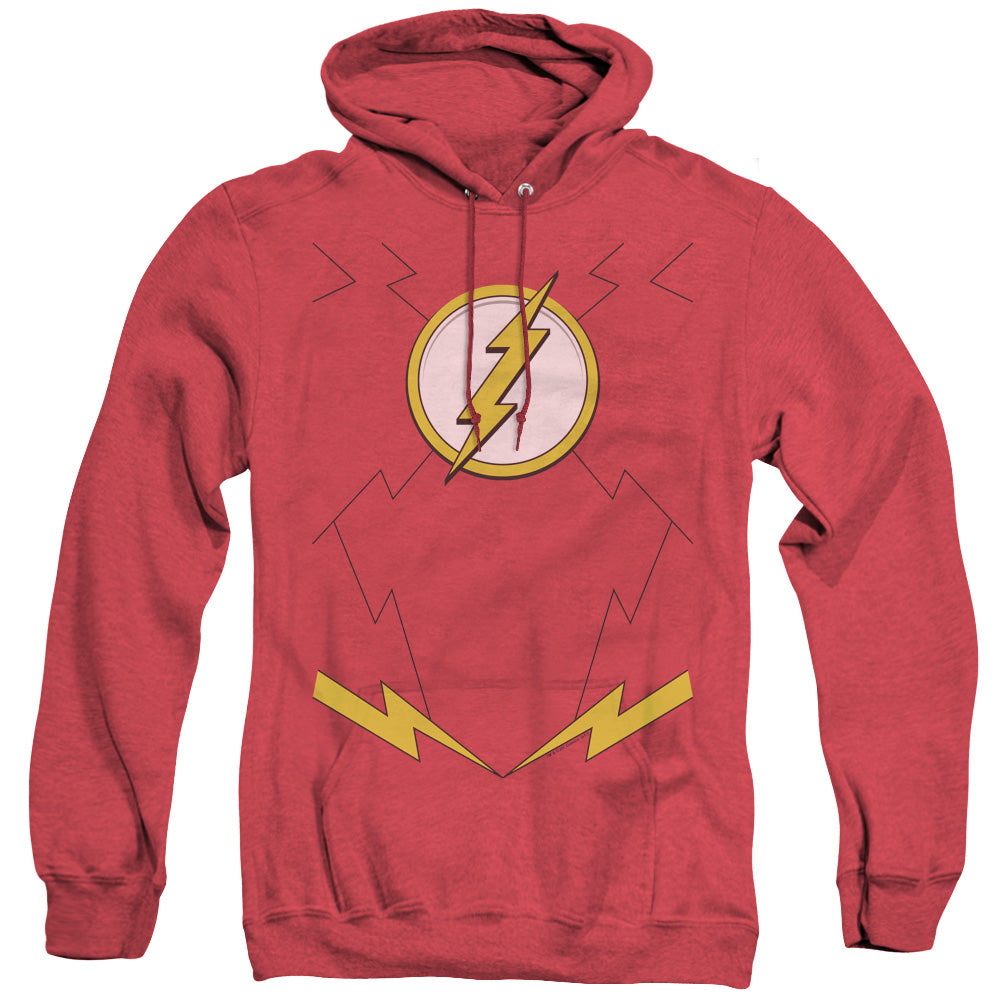 Jla - New Flash Uniform - Adult Heather Hoodie - Red