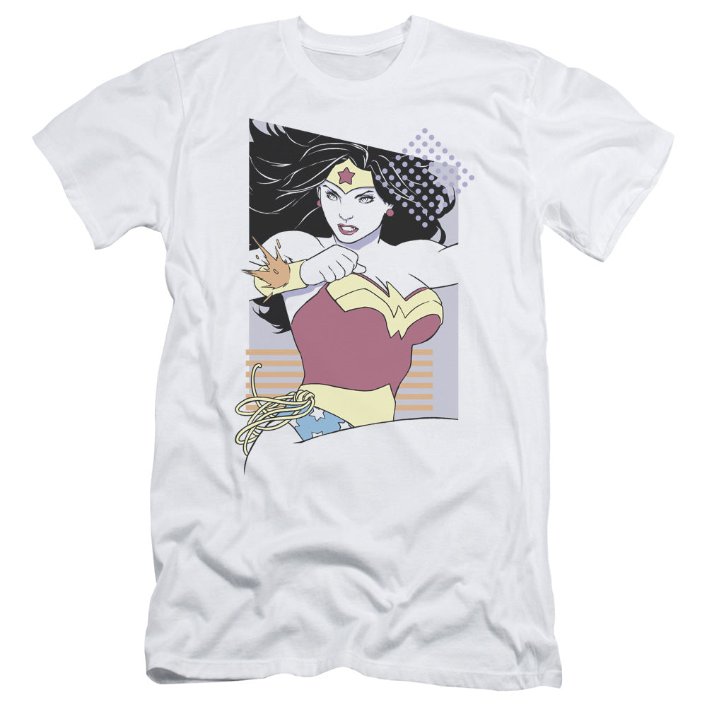 Jla - Ww 80s Minimal - Short Sleeve Adult 30/1 - White T-shirt