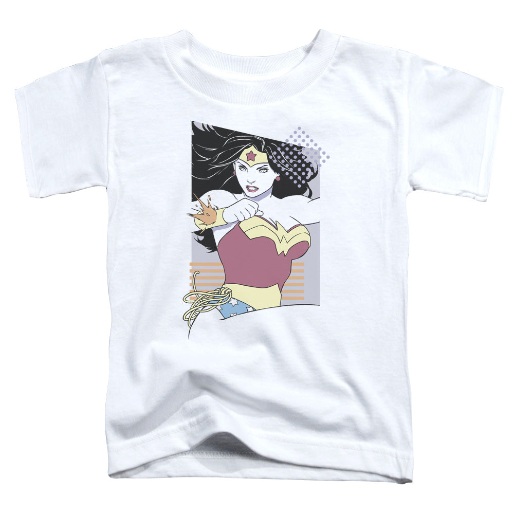 Jla - Ww 80s Minimal - Short Sleeve Toddler Tee - White T-shirt