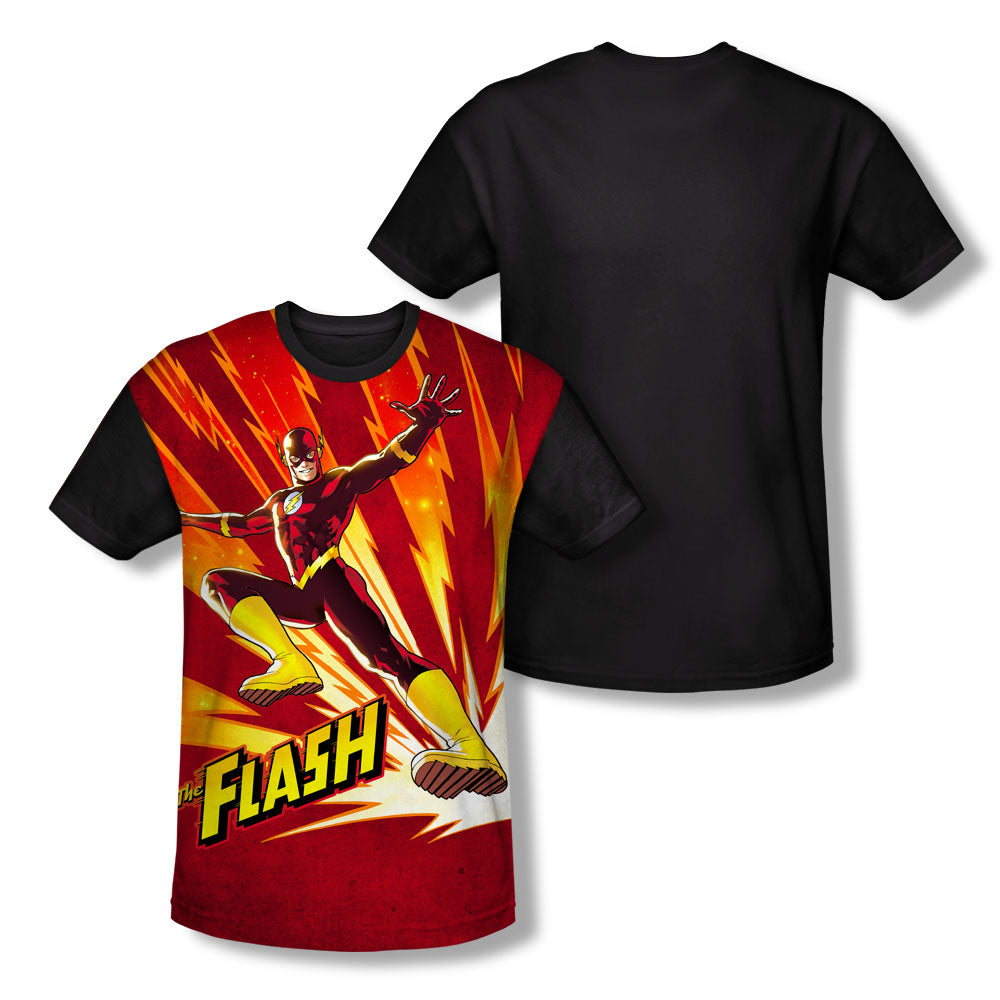 Jla - Speed Of Light - Short Sleeve Adult White Front Black Back - White T-shirt