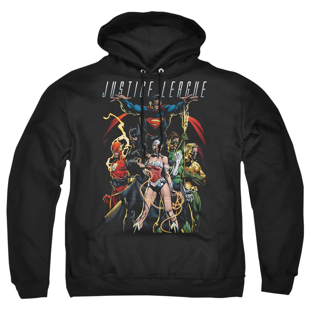 Jla - Dark Days - Adult Pull-over Hoodie - Black