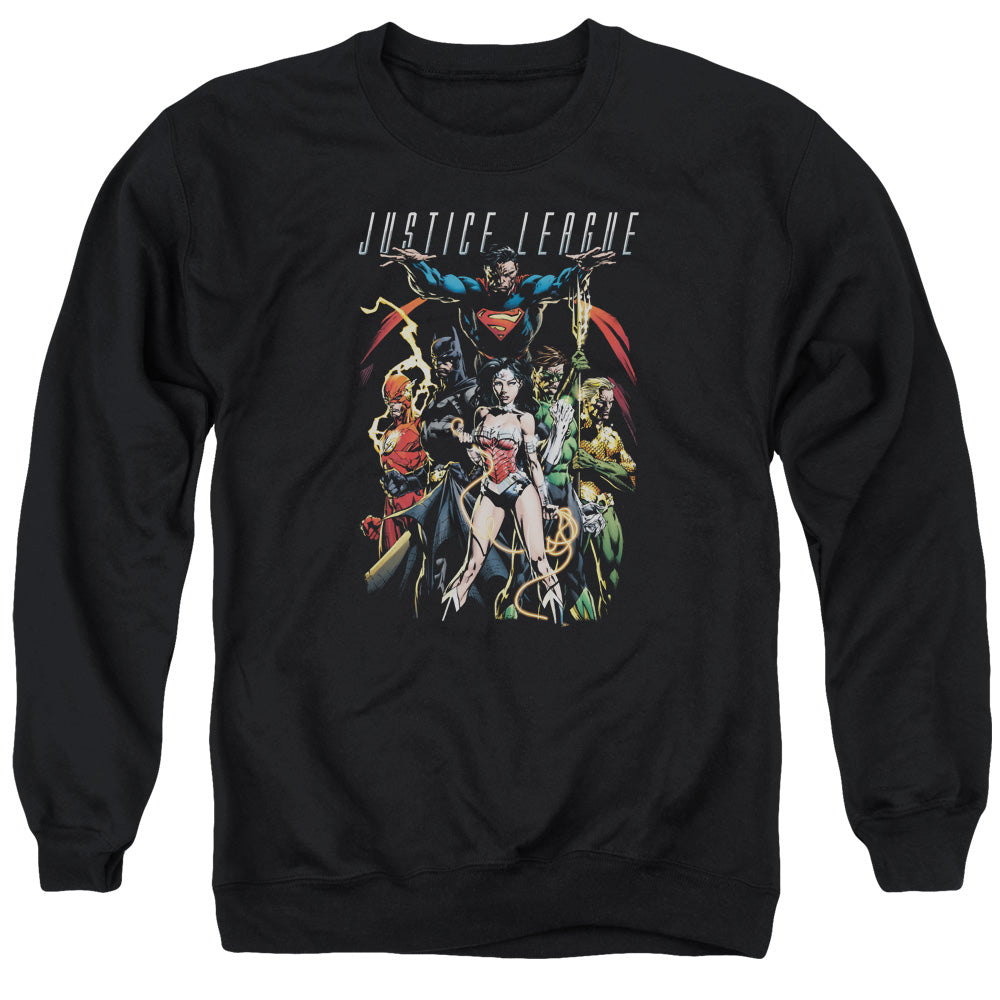 Jla - Dark Days - Adult Crewneck Sweatshirt - Black