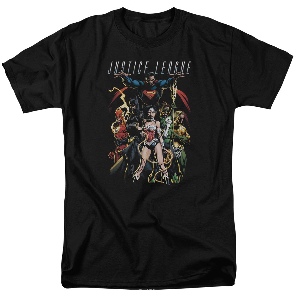 Jla - Dark Days - Short Sleeve Adult 18/1 - Black T-shirt