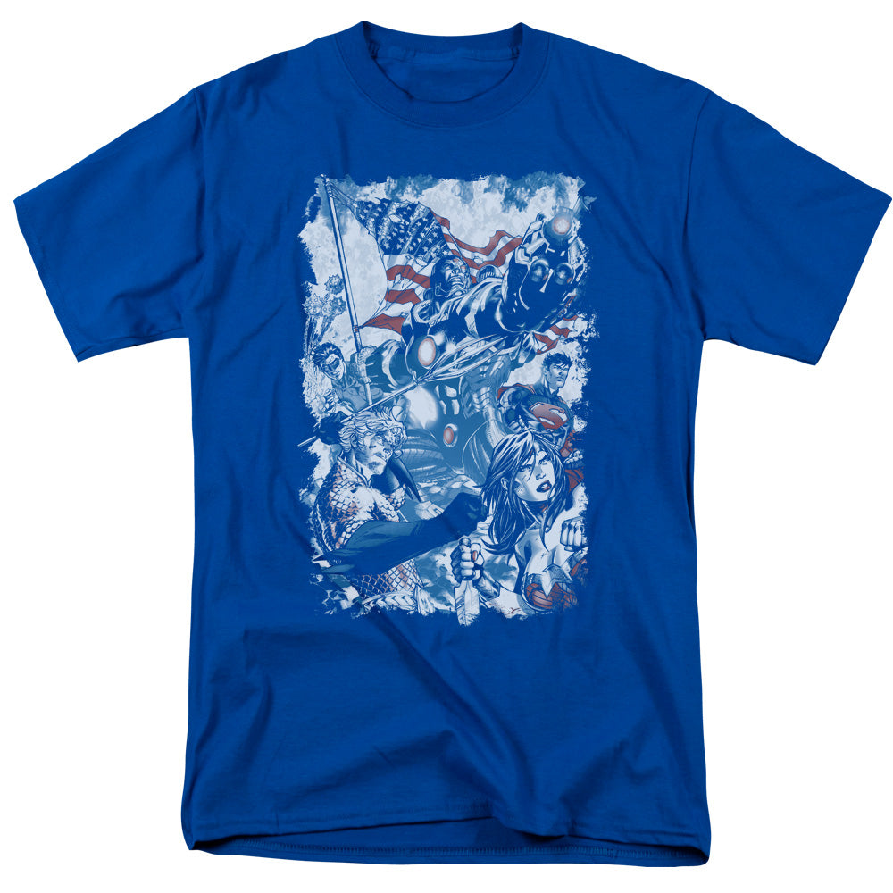 Jla - American Justice - Short Sleeve Adult 18/1 - Royal Blue T-shirt