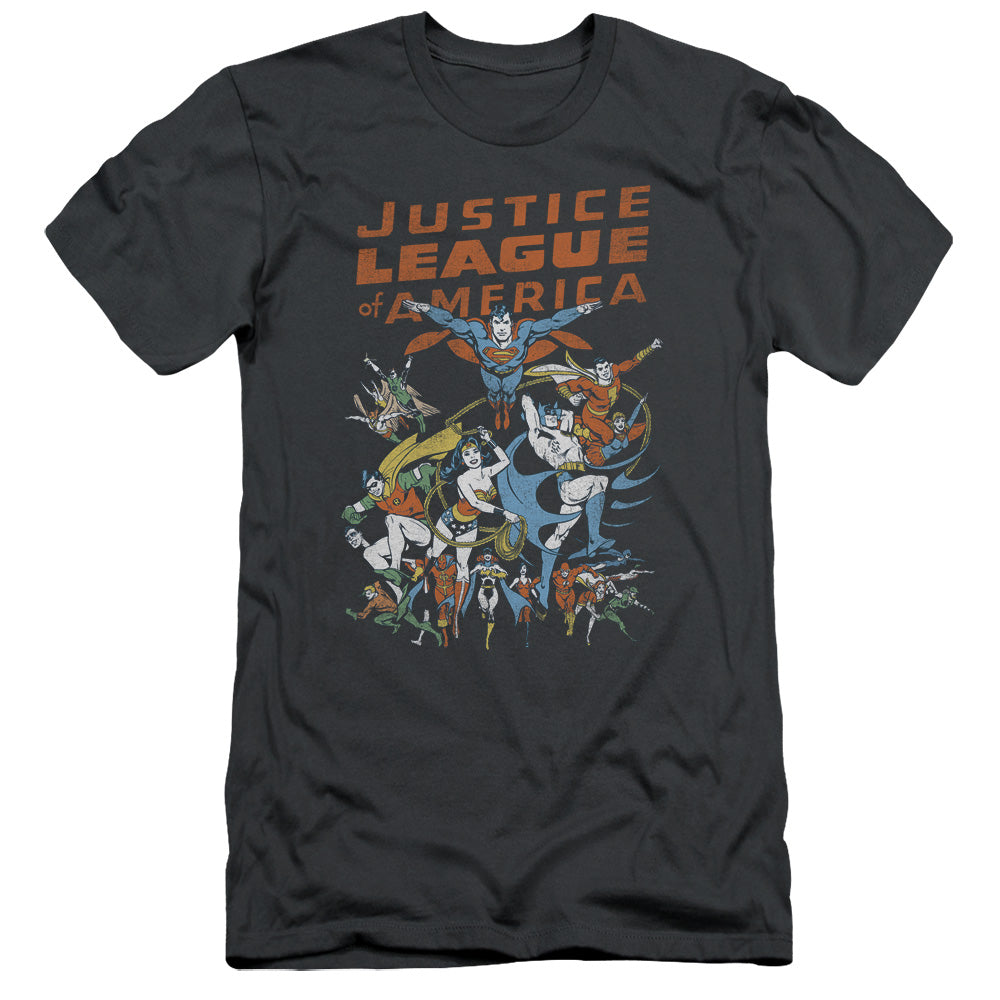 Jla - Big Group - Short Sleeve Adult 30/1 - Charcoal T-shirt