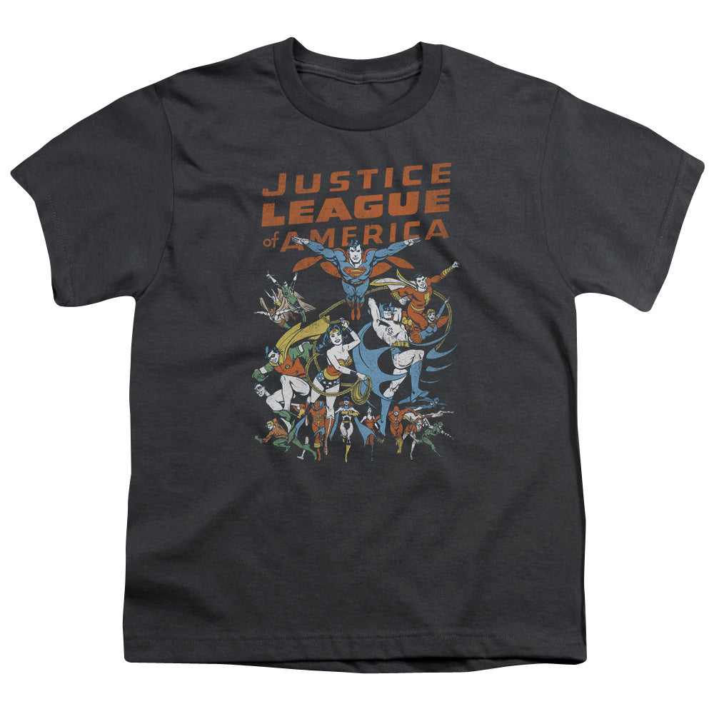 Jla - Big Group - Short Sleeve Youth 18/1 - Charcoal T-shirt