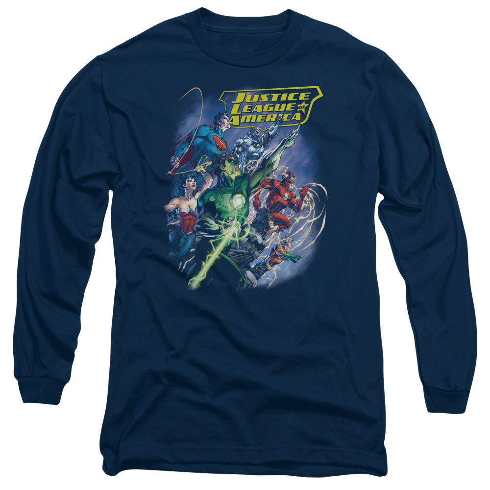 Jla - Onward - Long Sleeve Adult 18/1 - Navy T-shirt